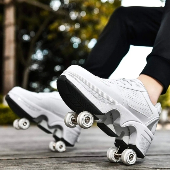 Unisex White Silver Roller Skate Shoes WMS Size EUR 37 US 7 Eqv to Youth Sz 5 - Picture 4 of 16